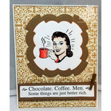 Chocolate Coffee Men Cling Stamp by Riley & Co - Kat Scrappiness