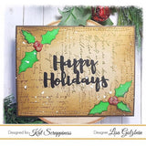 Holly Leaves & Berries Dies by Kat Scrappiness - Kat Scrappiness