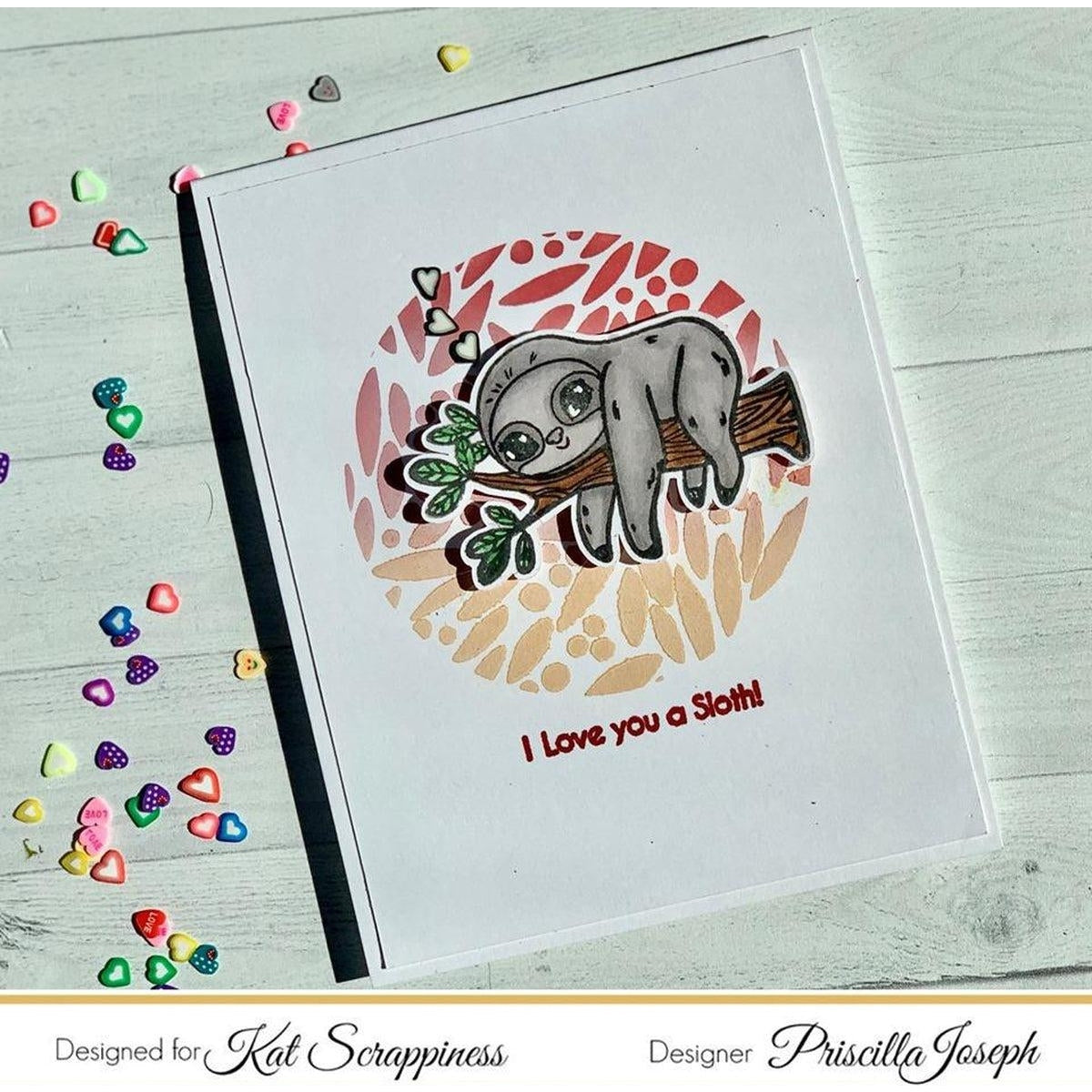 "Stewart the Sloth" Stamp Set by Kat Scrappiness - Kat Scrappiness