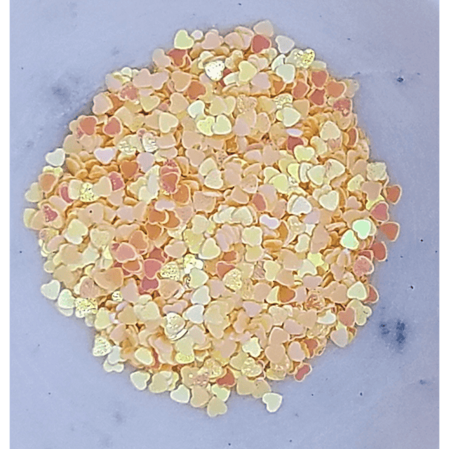 3mm Peach Solid Heart Sequins - Kat Scrappiness