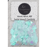 6mm Mint AB Solid Heart Sequins - Kat Scrappiness