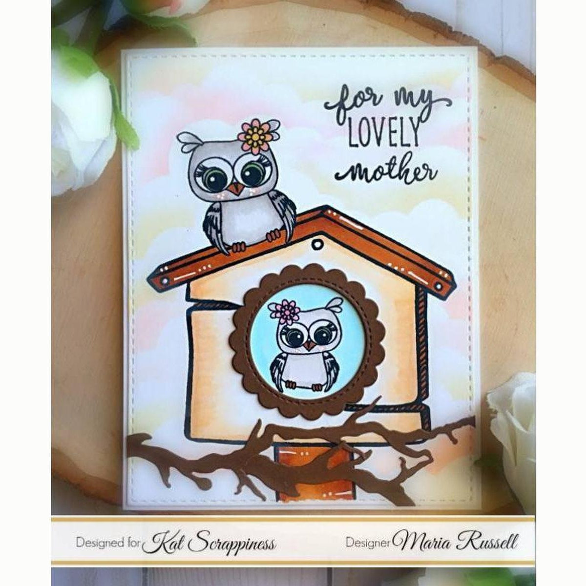 Owl Envelope Art Stamp Set by Kat Scrappiness - Kat Scrappiness