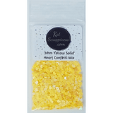 3mm Yellow Solid Heart Sequins - Kat Scrappiness