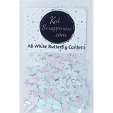 AB White Butterfly Confetti - Kat Scrappiness