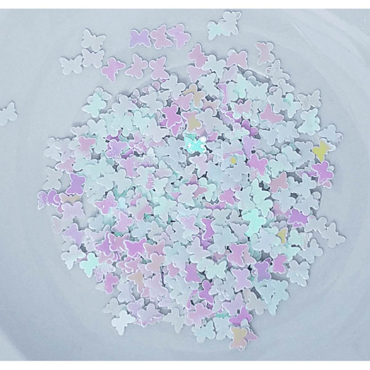 AB White Butterfly Confetti - Kat Scrappiness