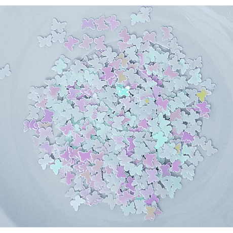 AB White Butterfly Confetti - Kat Scrappiness