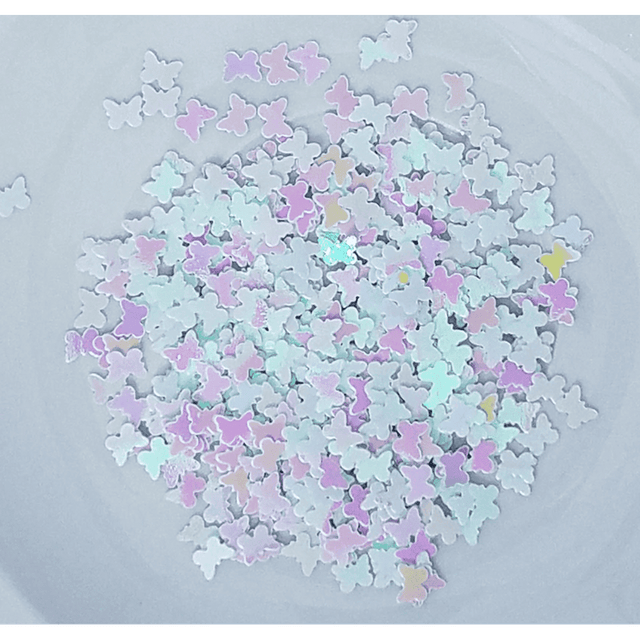 AB White Butterfly Confetti - Kat Scrappiness