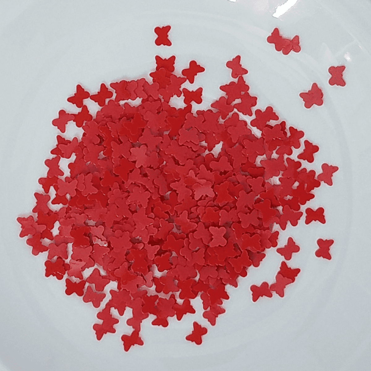 Ruby Red Sparkle Spots Flat Confetti Embellishment Mix