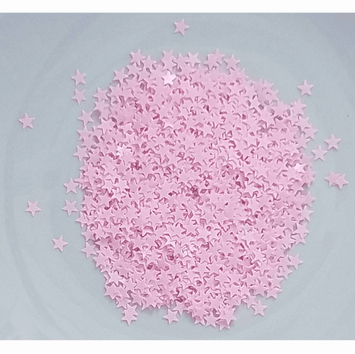 4mm Pink Solid Star Confetti - Kat Scrappiness