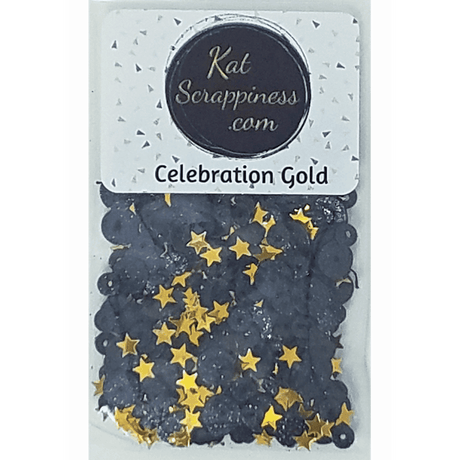 NEW Celebration Gold Sequin Mix - Kat Scrappiness