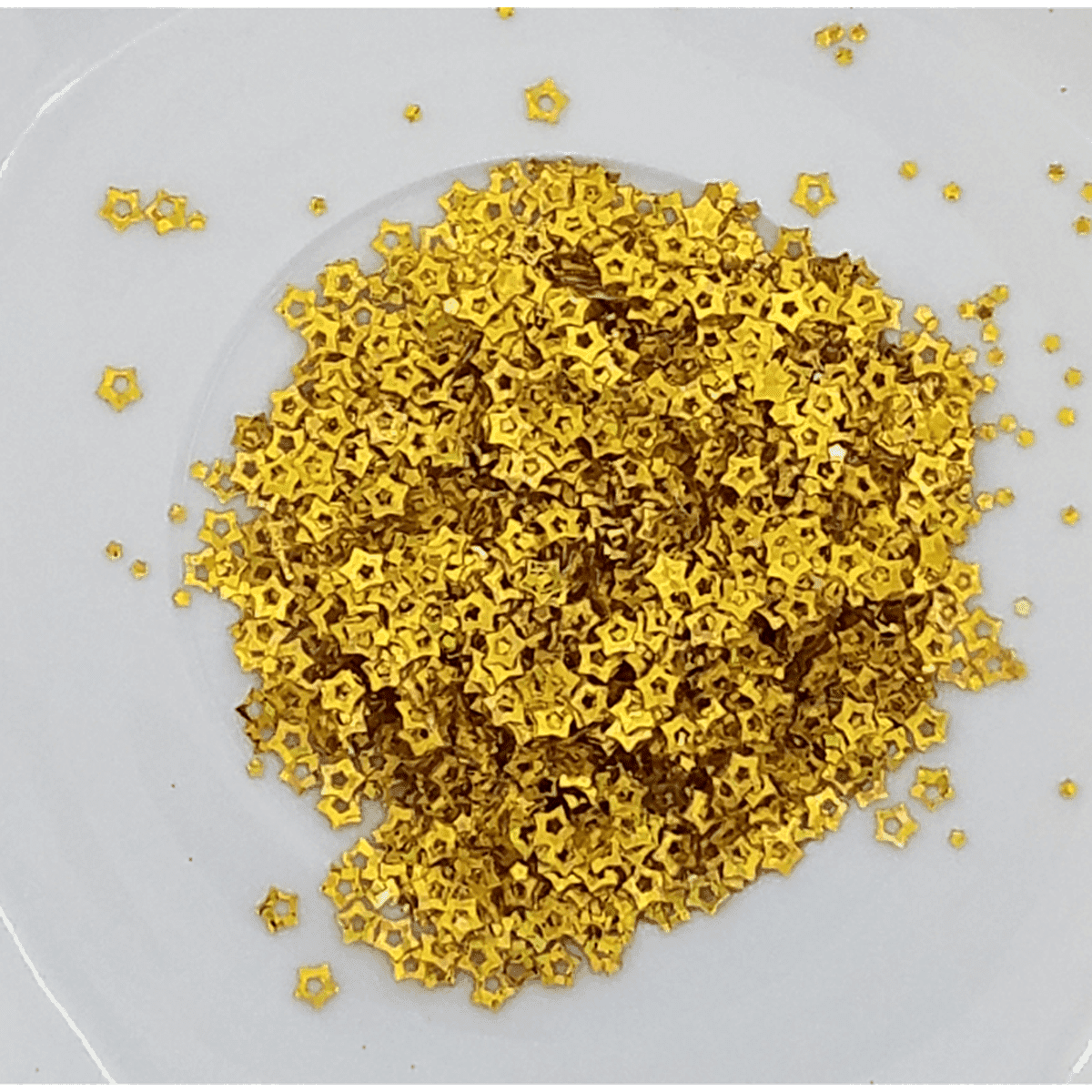 Hollow Gold Star Confetti Mix - Kat Scrappiness