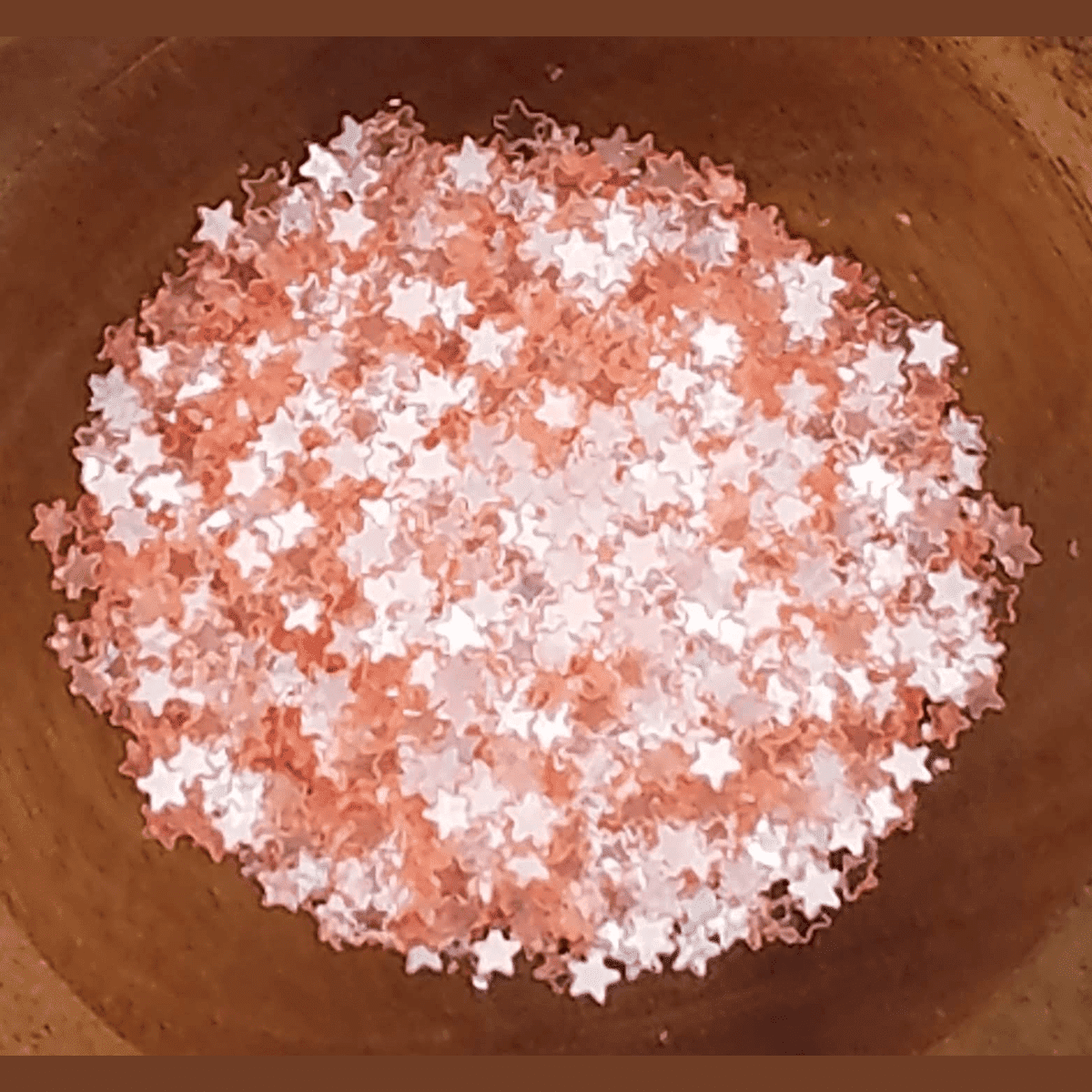 3mm Transparent Neon Coral Solid Star Sequins - Kat Scrappiness