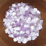 4mm Transparent Lilac Solid Heart Confetti - Sequins - Kat Scrappiness