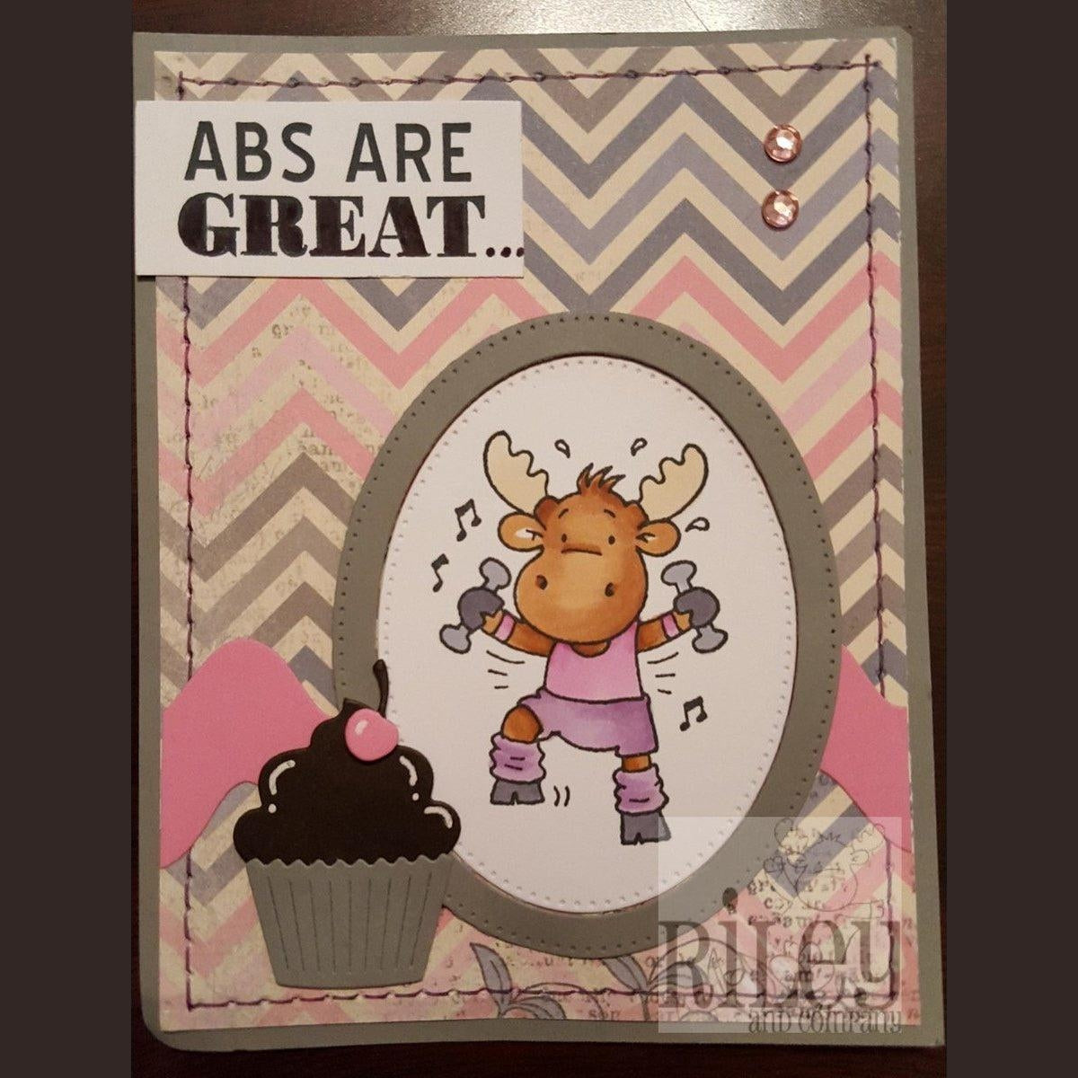 Abs are Great Cling Stamp by Riley & Co - Kat Scrappiness