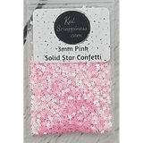 3mm Pink Solid Star Sequins - Kat Scrappiness