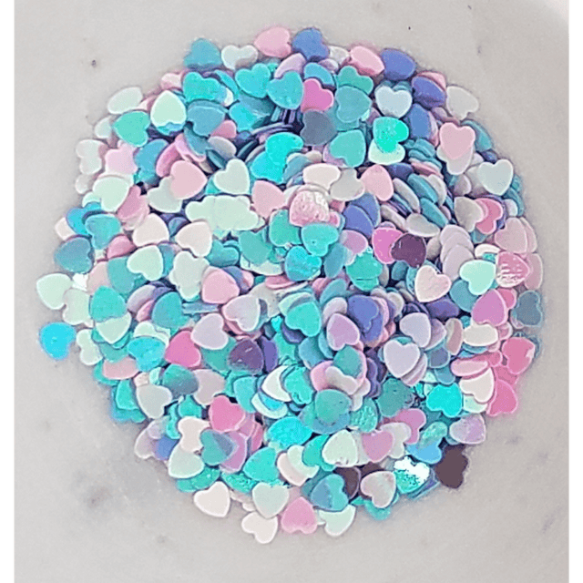 4mm Pastel Solid Heart Confetti Sequins - Kat Scrappiness