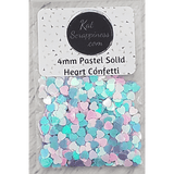 4mm Pastel Solid Heart Confetti Sequins - Kat Scrappiness