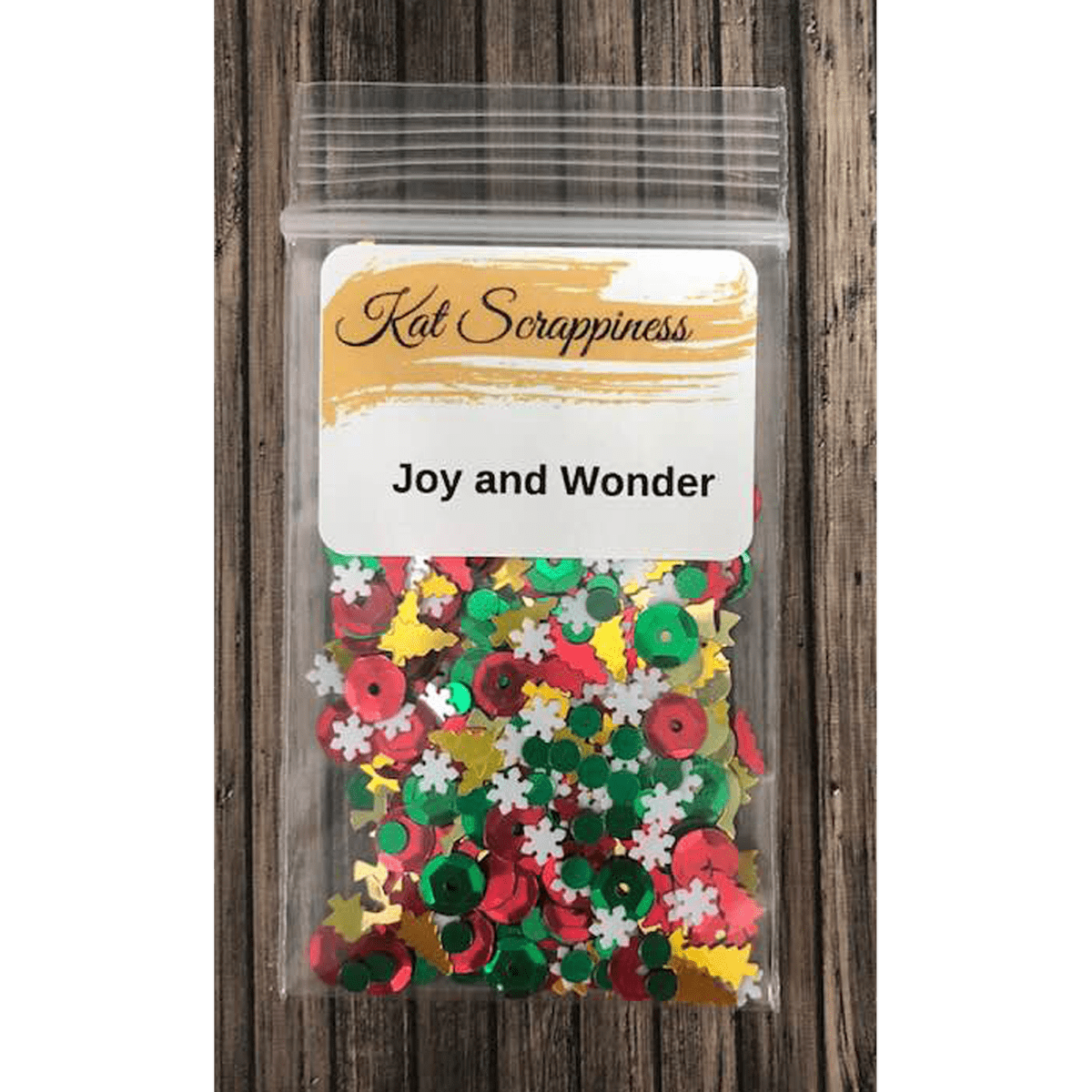 Joy and Wonder Christmas Sequin Mix by Kat Scrapiness - Kat Scrappiness