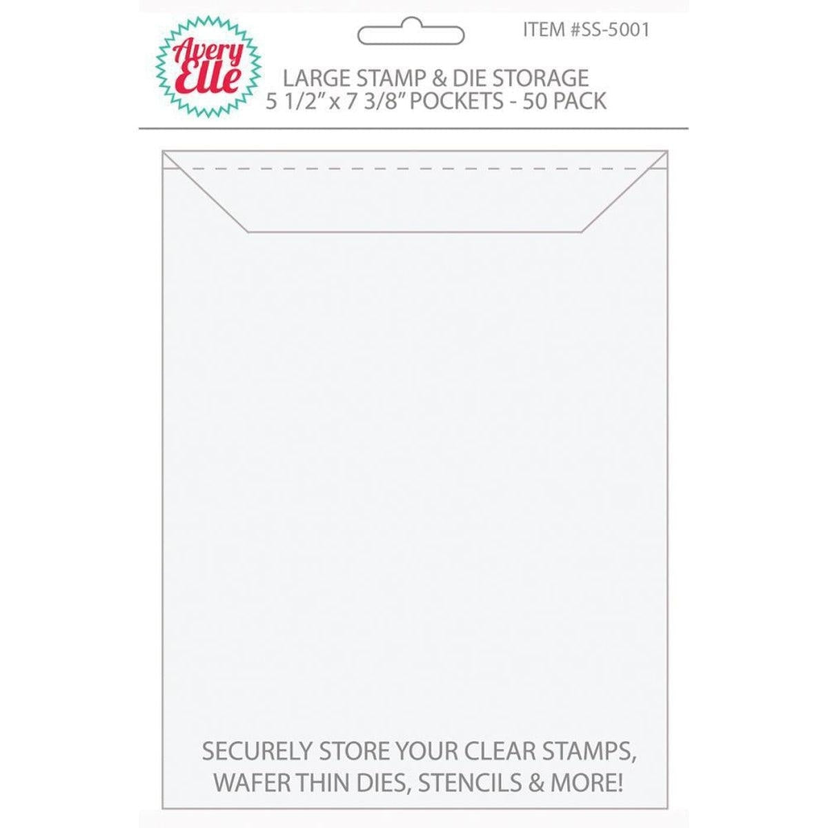 Avery Elle Stamp & Die Storage Pockets 50/Pkg - Large 5.5"X7.25 - Kat Scrappiness