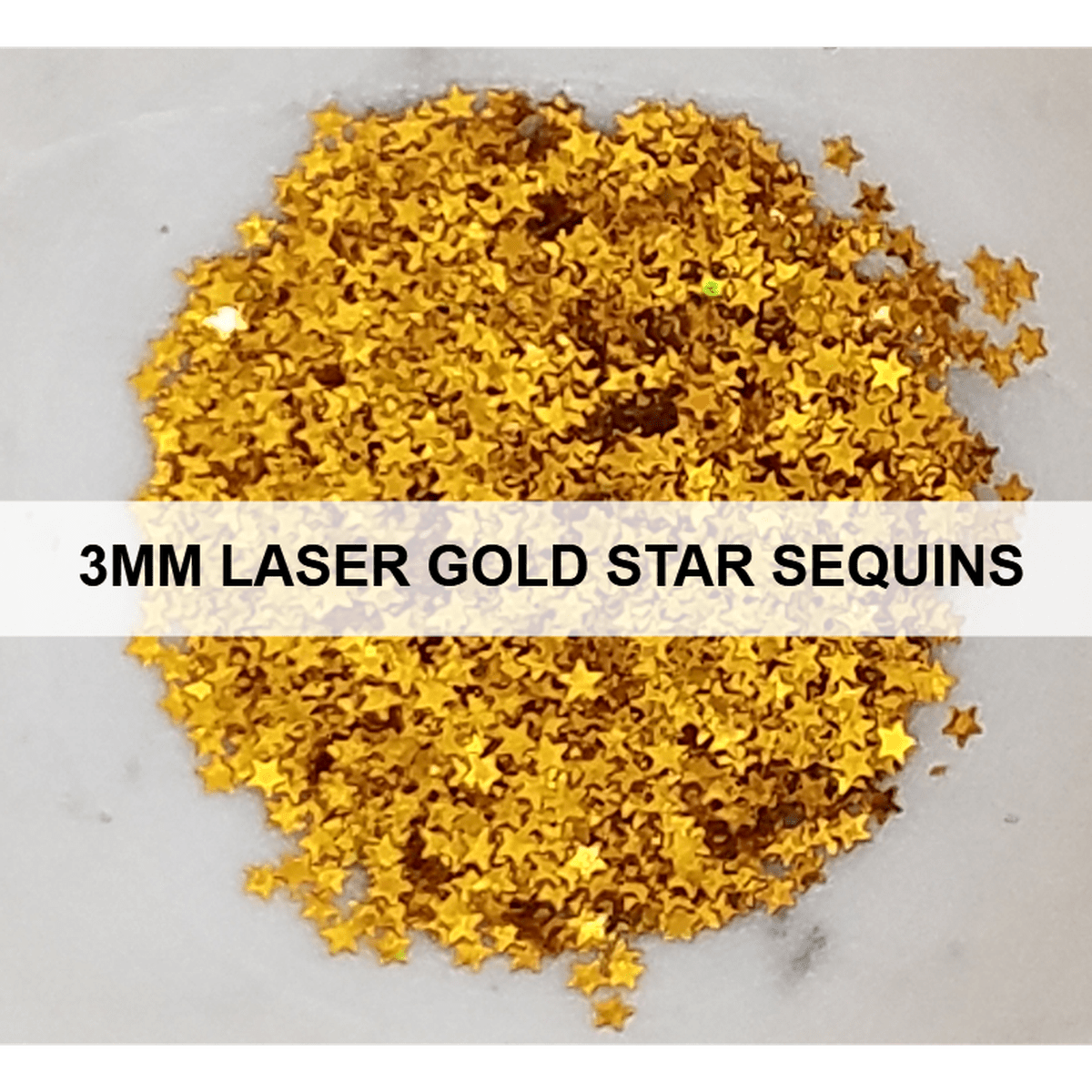 3mm Laser Gold Star Sequins