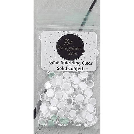 6mm Sparkling Clear Solid Confetti Mix - Kat Scrappiness