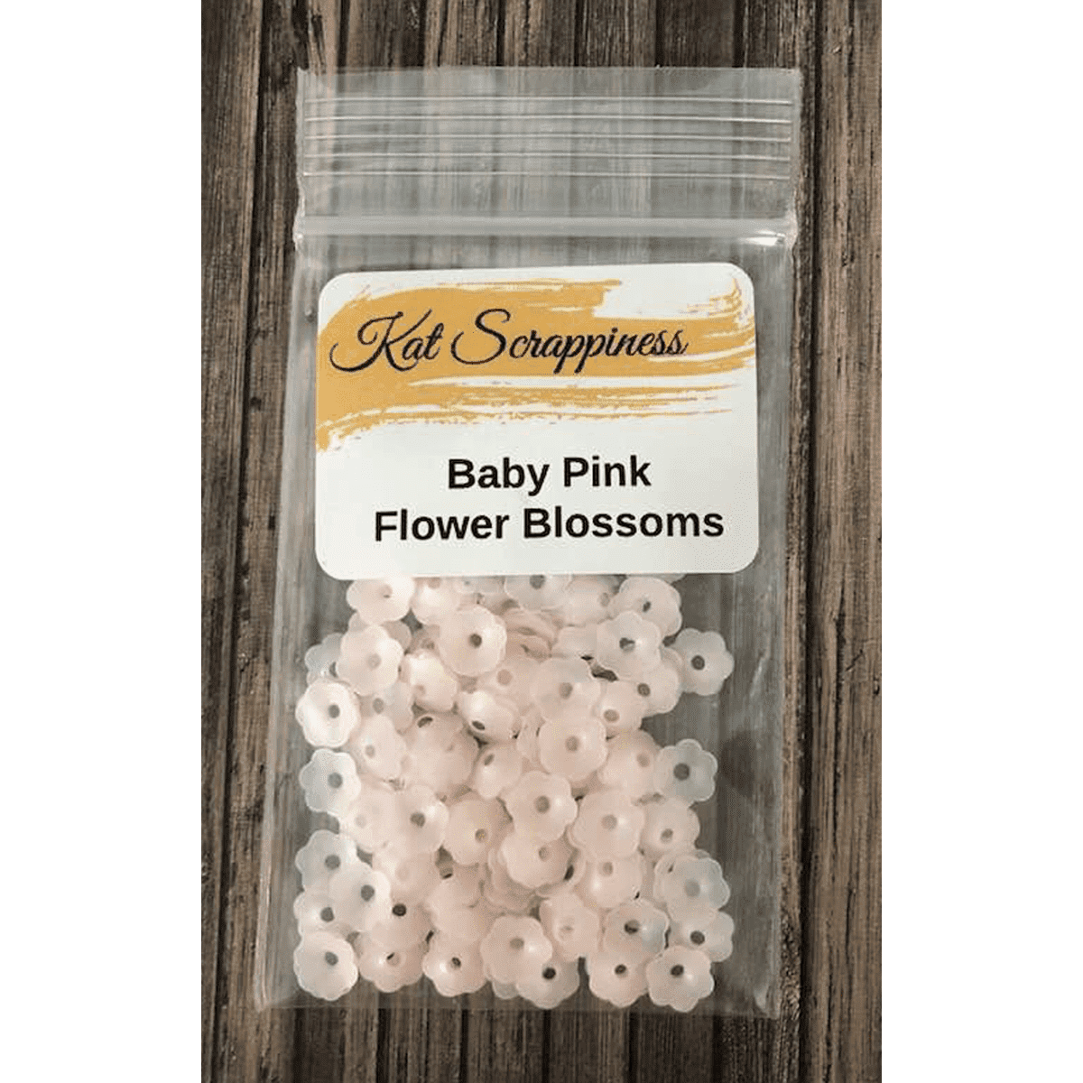 Baby Pink Flower Blossom Sequins by Kat Scrappiness - Kat Scrappiness