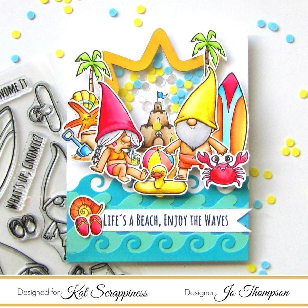 Summer Gnome Add-On Stamp Set by Kat Scrappiness - Kat Scrappiness