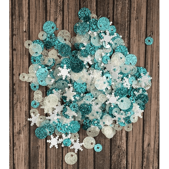 Snow Flurries Sequin Mix by Kat Scrappiness - Kat Scrappiness