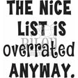 The Nice List is Overrated Cling Stamp by Riley & Co.