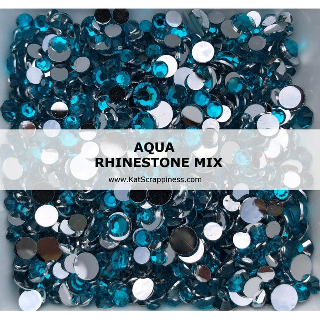 Aqua Rhinestone Mix