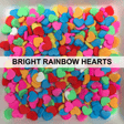 Bright Rainbow Hearts Sprinkles