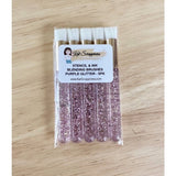 1/2" Stencil & Ink Soft Blending Brushes - Purple Glitter