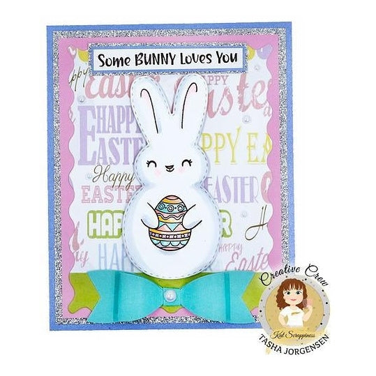 Stitched Easter Bunny Outline Dies - Kat Scrappiness