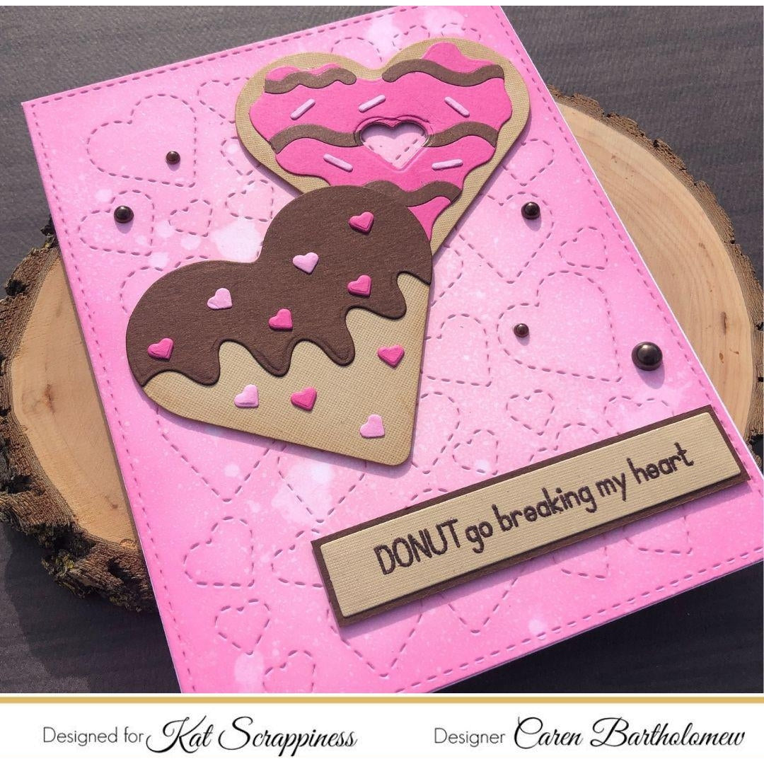 Stitched Hearts Background Craft Die