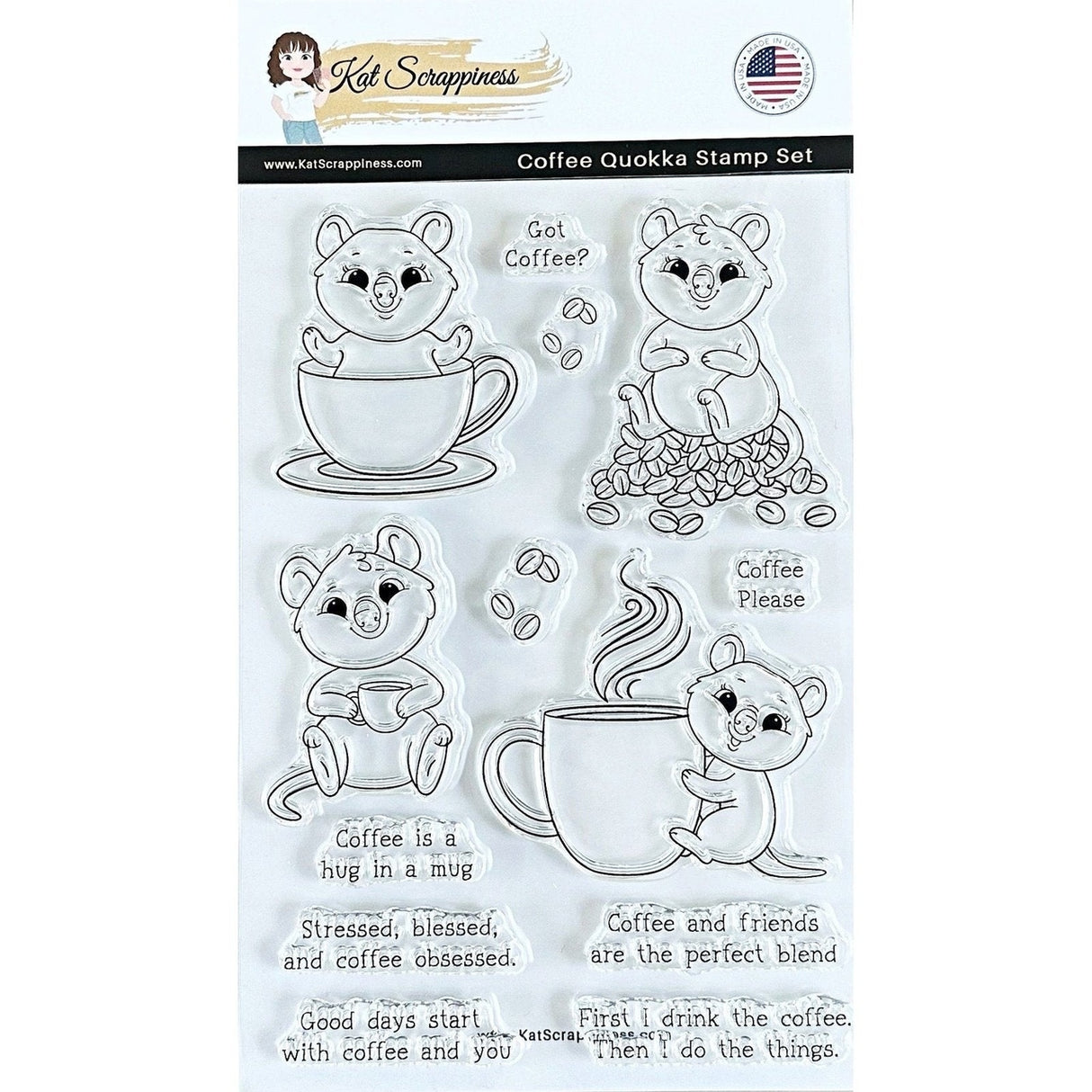 Coffee Quokka Stamp Set