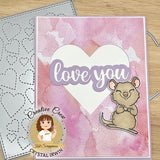 Stitched Hearts Background Craft Die