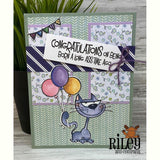 Congratulations for Being Born Cling Stamp by Riley & Co