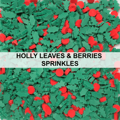 Holly Leaves & Berries Sprinkles