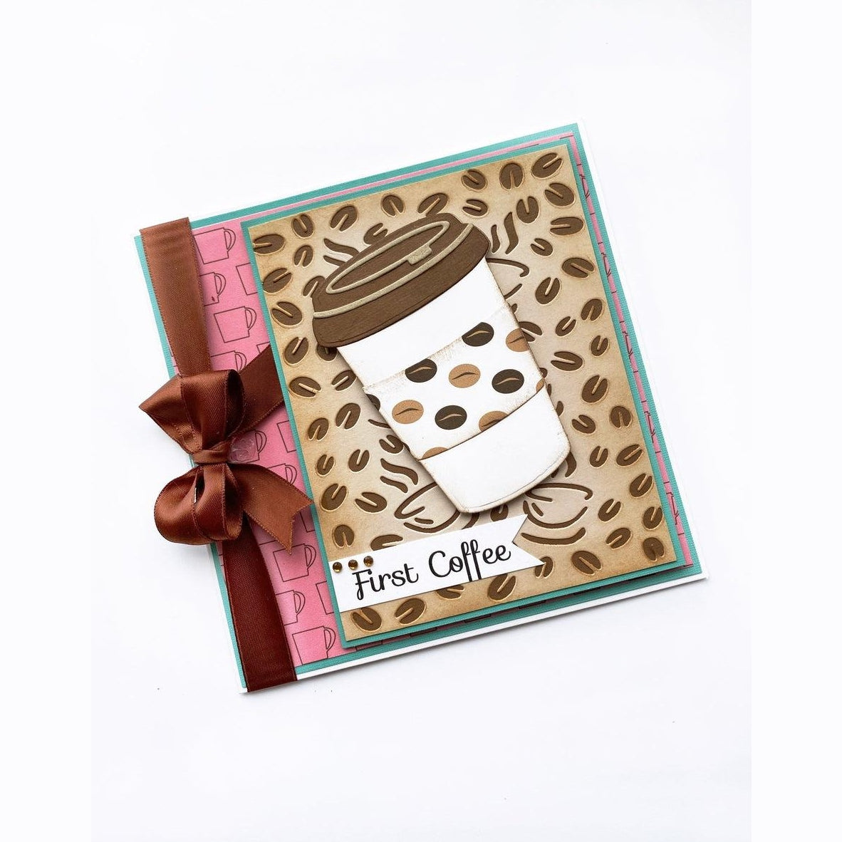 Coffee Time Background Die by Kat Scrappiness - Kat Scrappiness