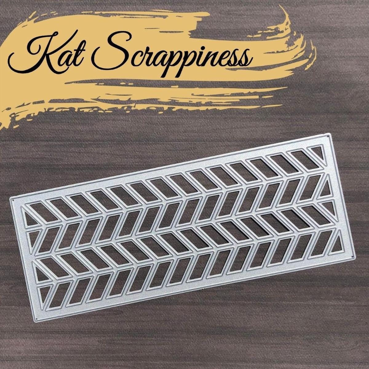 Slimline Chevron Background Craft Die - CLEARANCE!