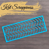 Slimline Chevron Background Craft Die - CLEARANCE!