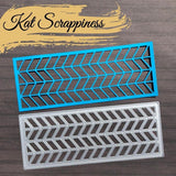 Slimline Chevron Background Craft Die - CLEARANCE!