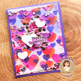 Bokeh Hearts Layering Stencils - 3pk