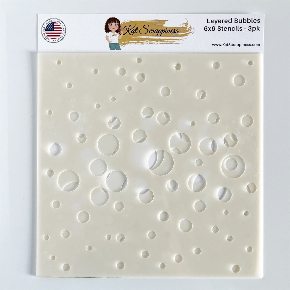 Layered Bubbles 6x6 Stencils - 3pk