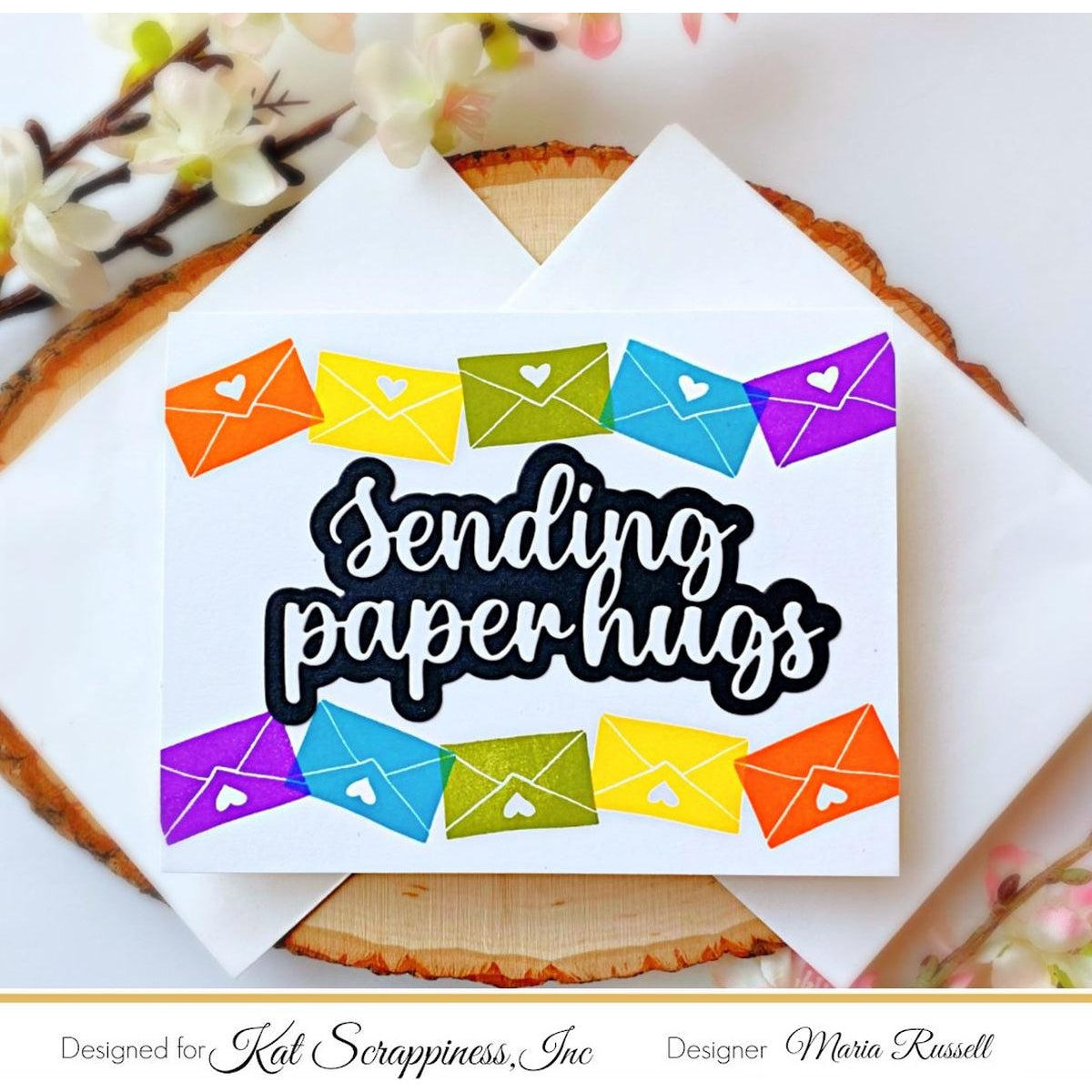 Sending Paper Hugs Word Dies With Shadow