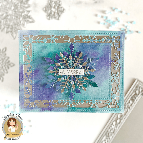 Snowflake Frame Background Craft Die