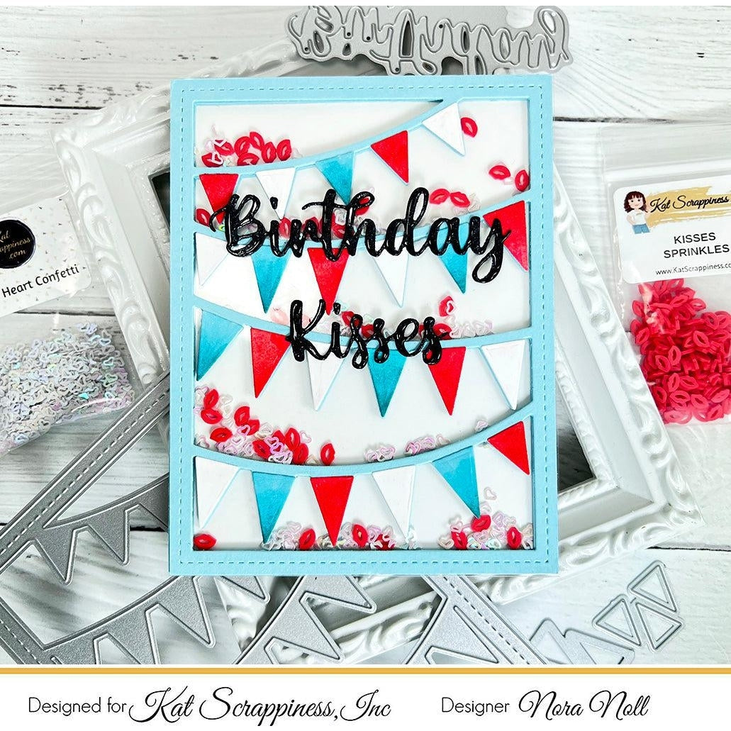 Birthday Kisses Shadow Sentiment Craft Die