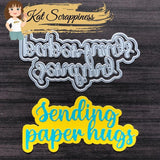 Sending Paper Hugs Word Dies With Shadow