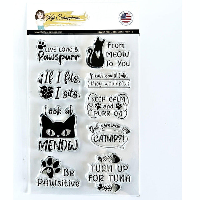 Pawsome Cats Sentiments Stamp Set