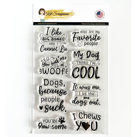 Pawsome Dogs Sentiments Stamp Set